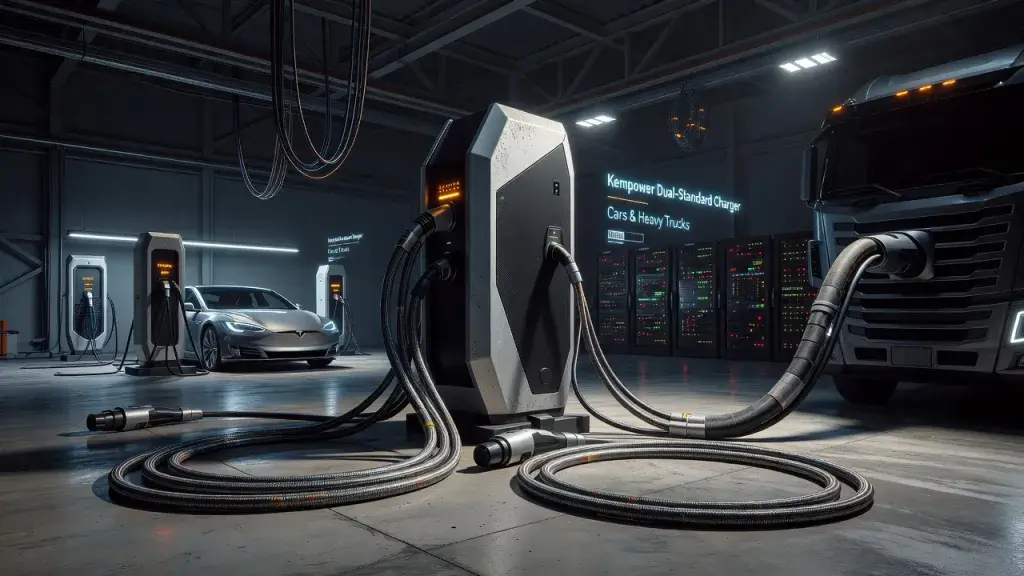 Kempower Debuts Dual-Standard Charger for Cars and Heavy Trucks